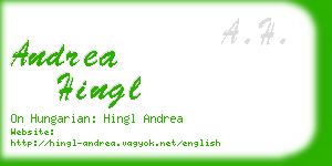 andrea hingl business card